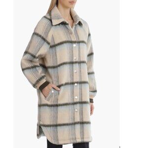 🌷🍂✨ Avec Les Filles Cozy Brushed Plaid‎ Longline Coat (NEW WITH TAG) 🌷🍂✨
